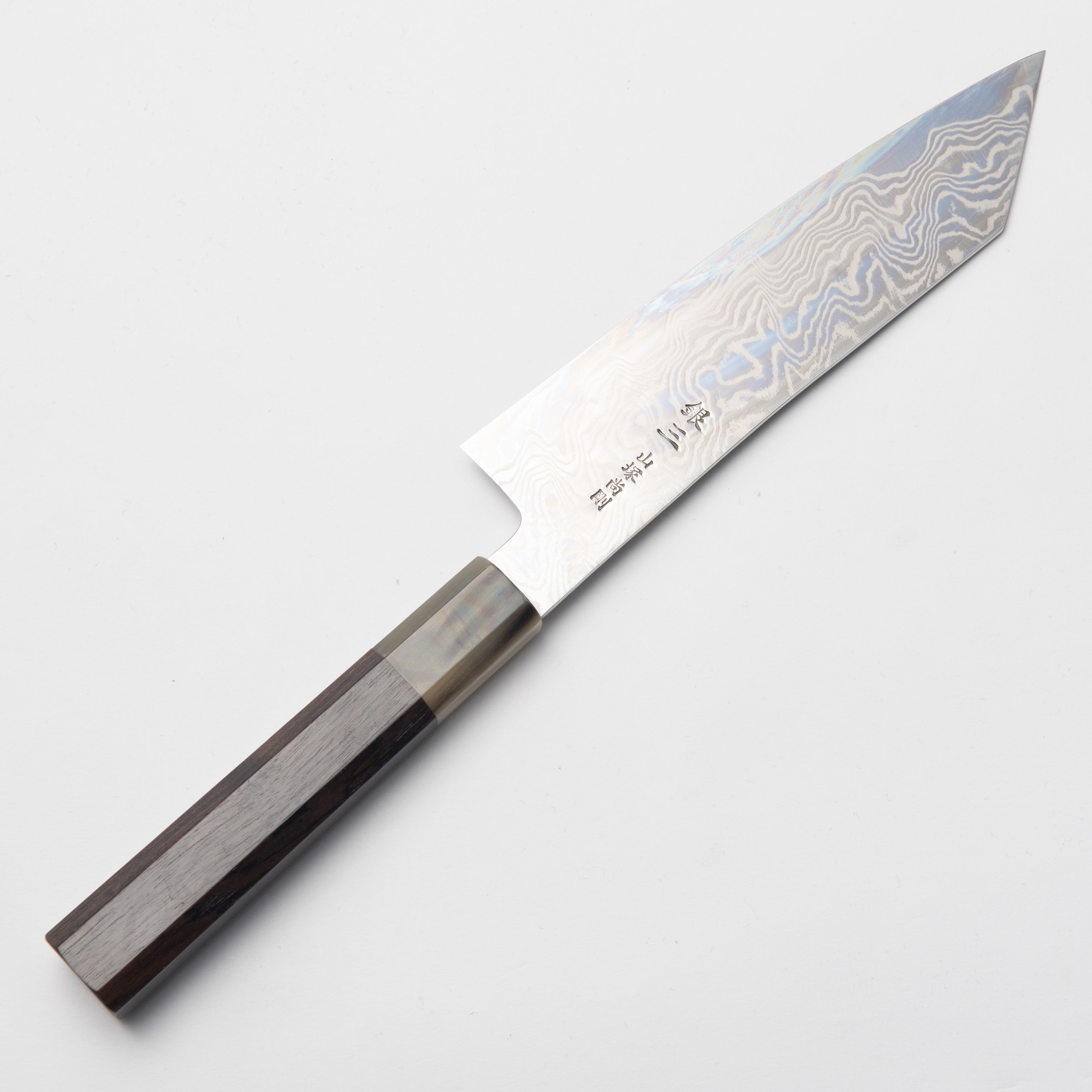 Shogo Yamatsuka's Nickel-Damascus steel Curved-Santoku 180mm