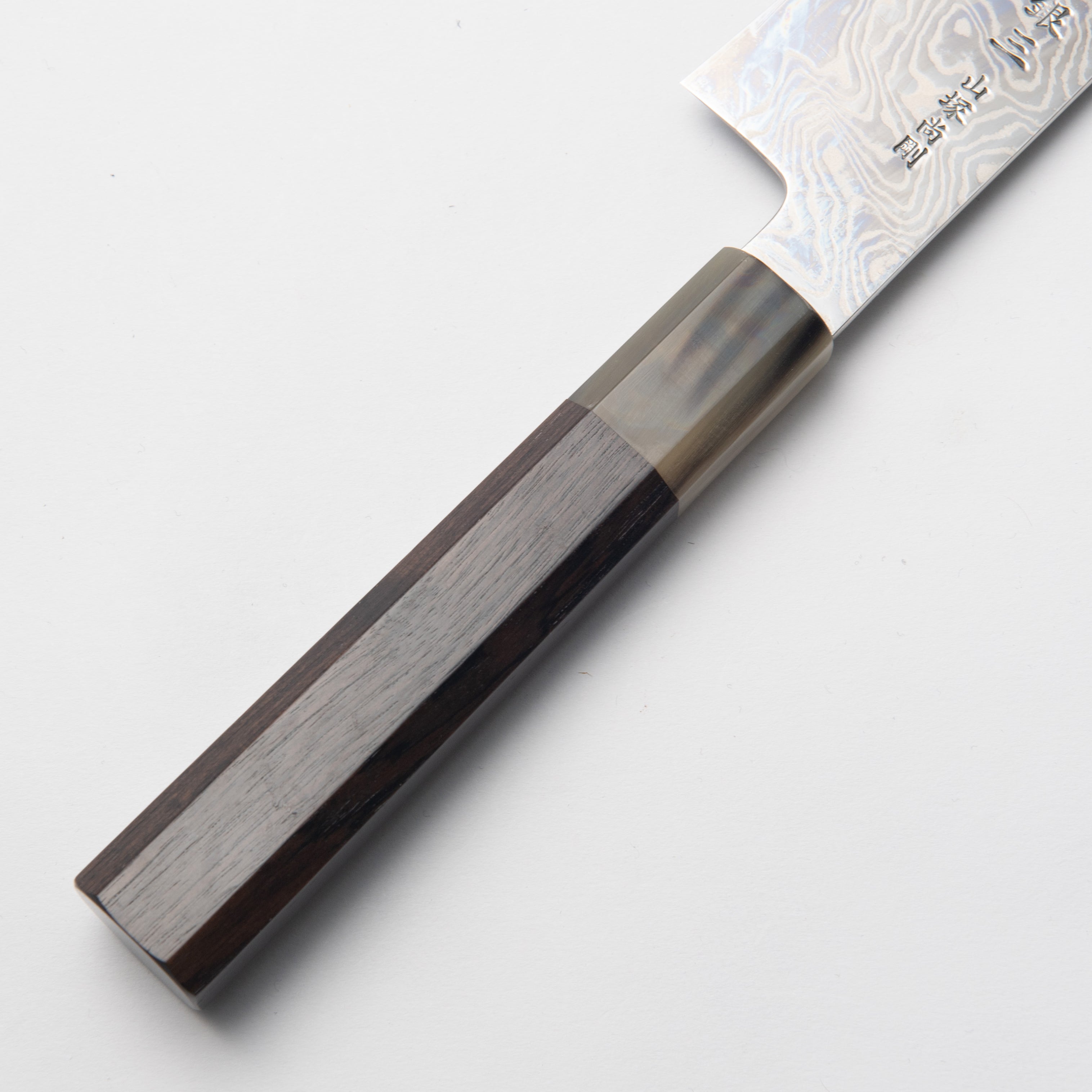 Shogo Yamatsuka's Nickel-Damascus steel Curved-Santoku 180mm