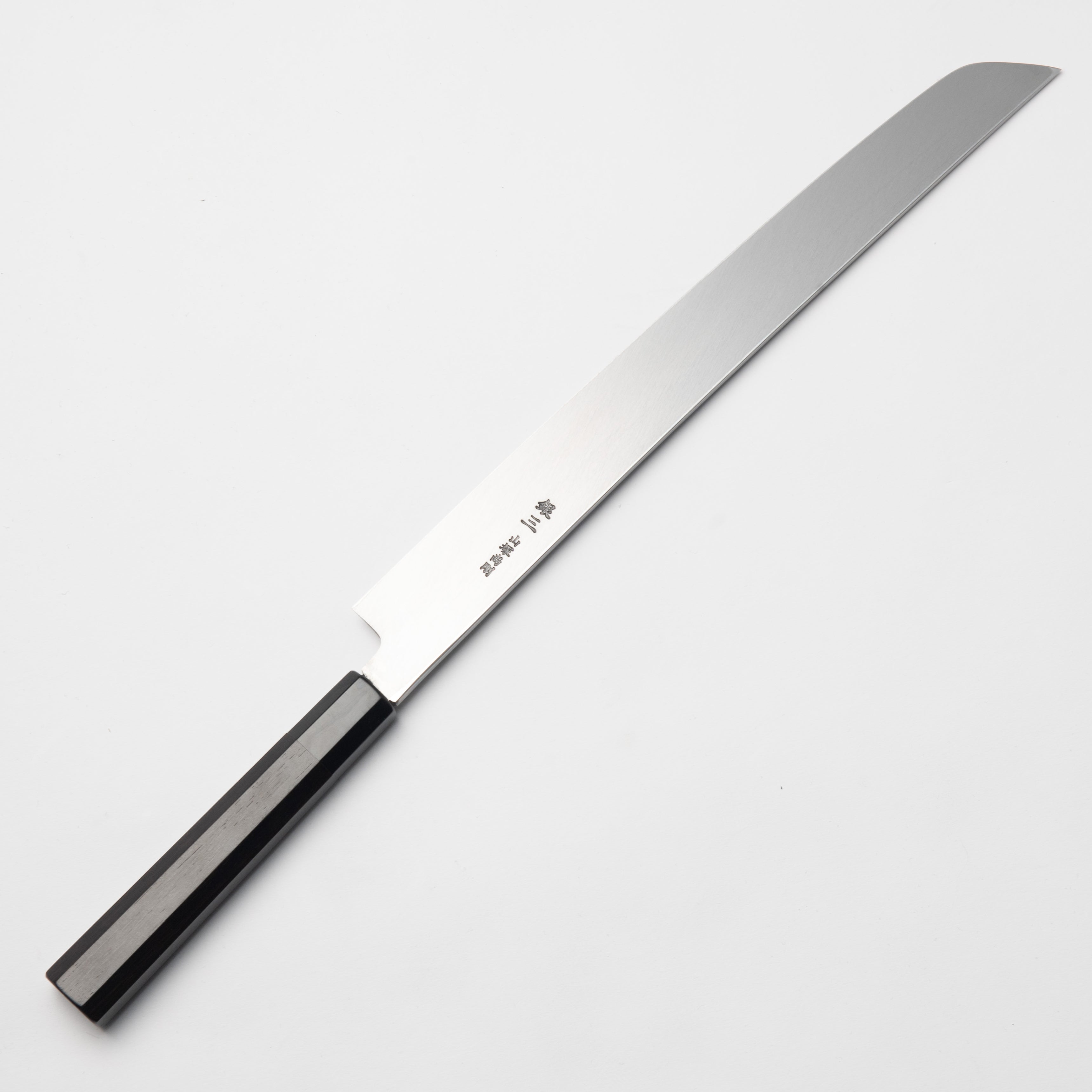 Ginsan Steel Yanagiba Kiritsuke 330mm, Ebony Handle with Buffalo Horn Ferrule