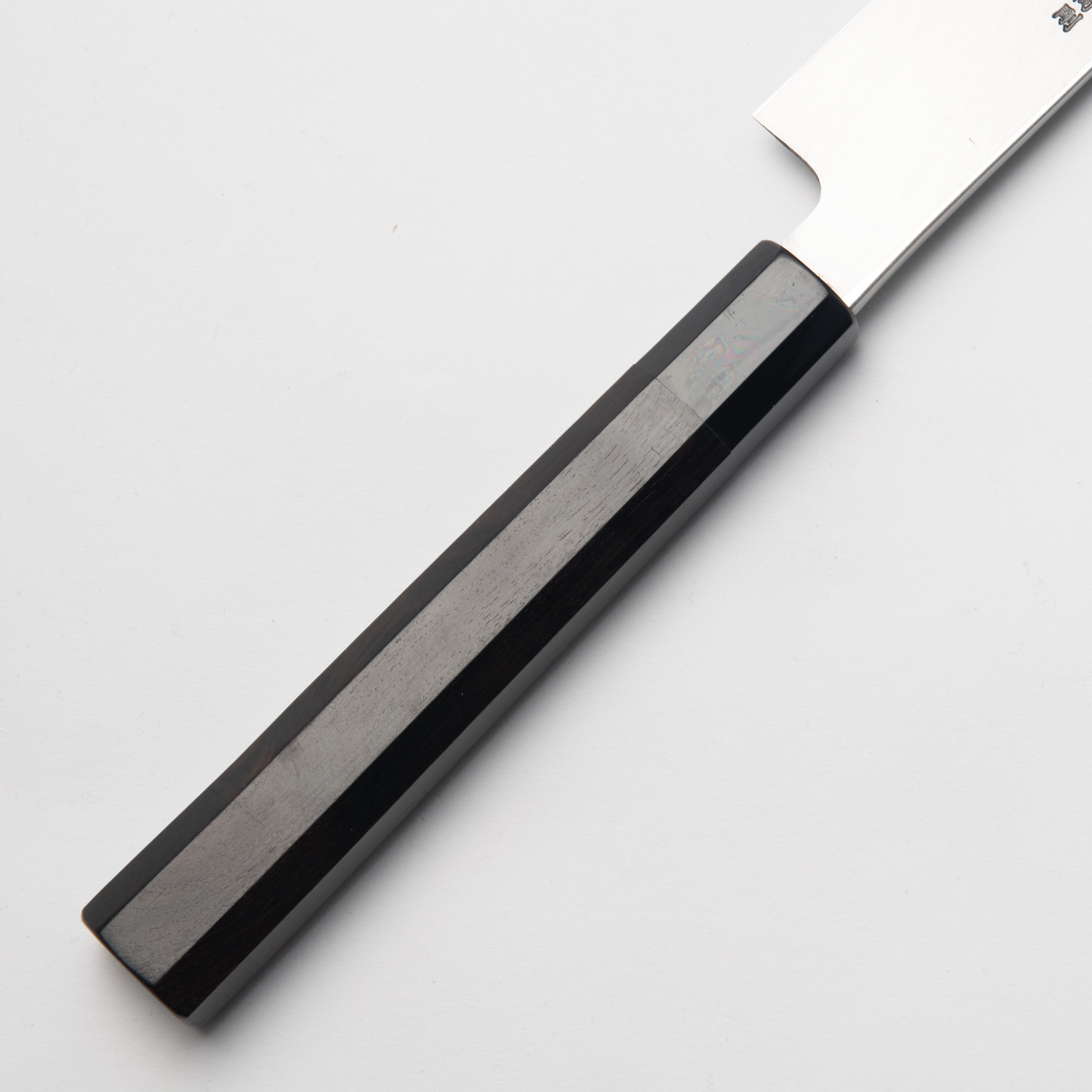 Ginsan Steel Yanagiba Kengata 390mm Ebony Black Buffalo Horn