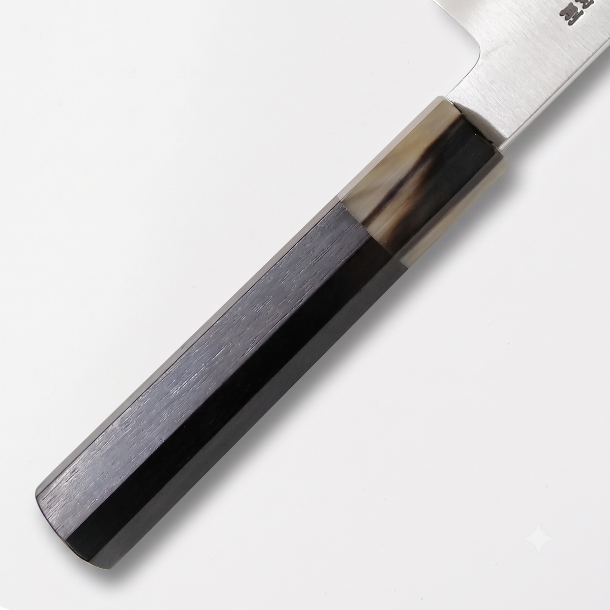 Wa-Petty 150mm - Ginsan Nickel Damascus Steel (Ebony & Black Buffalo Horn Handle)