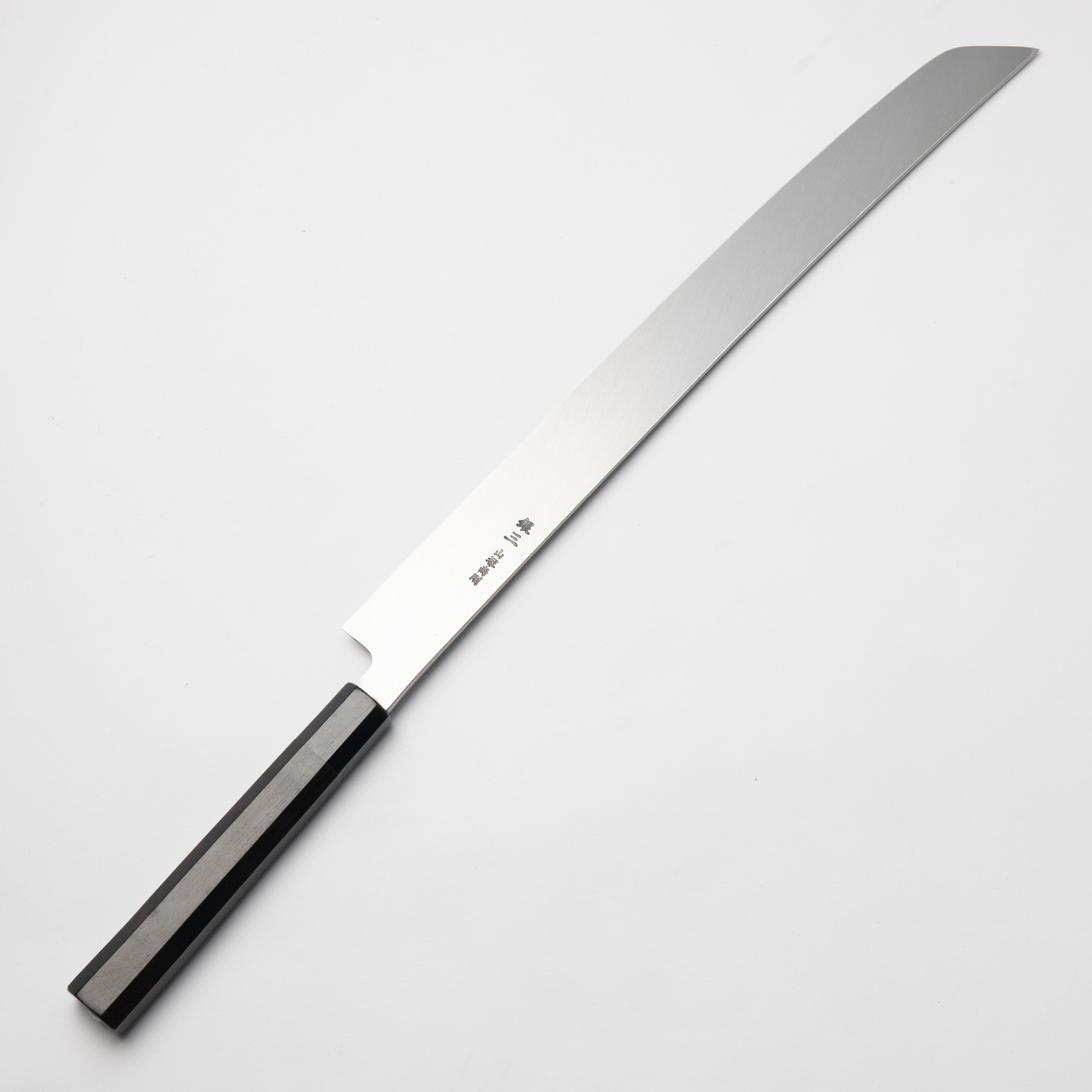 Ginsan Steel Yanagiba Kengata 390mm Ebony Black Buffalo Horn